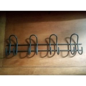 Metal wall-mount coat rack
